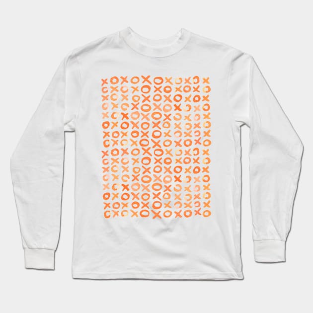 Xoxo valentine's day - orange Long Sleeve T-Shirt by wackapacka